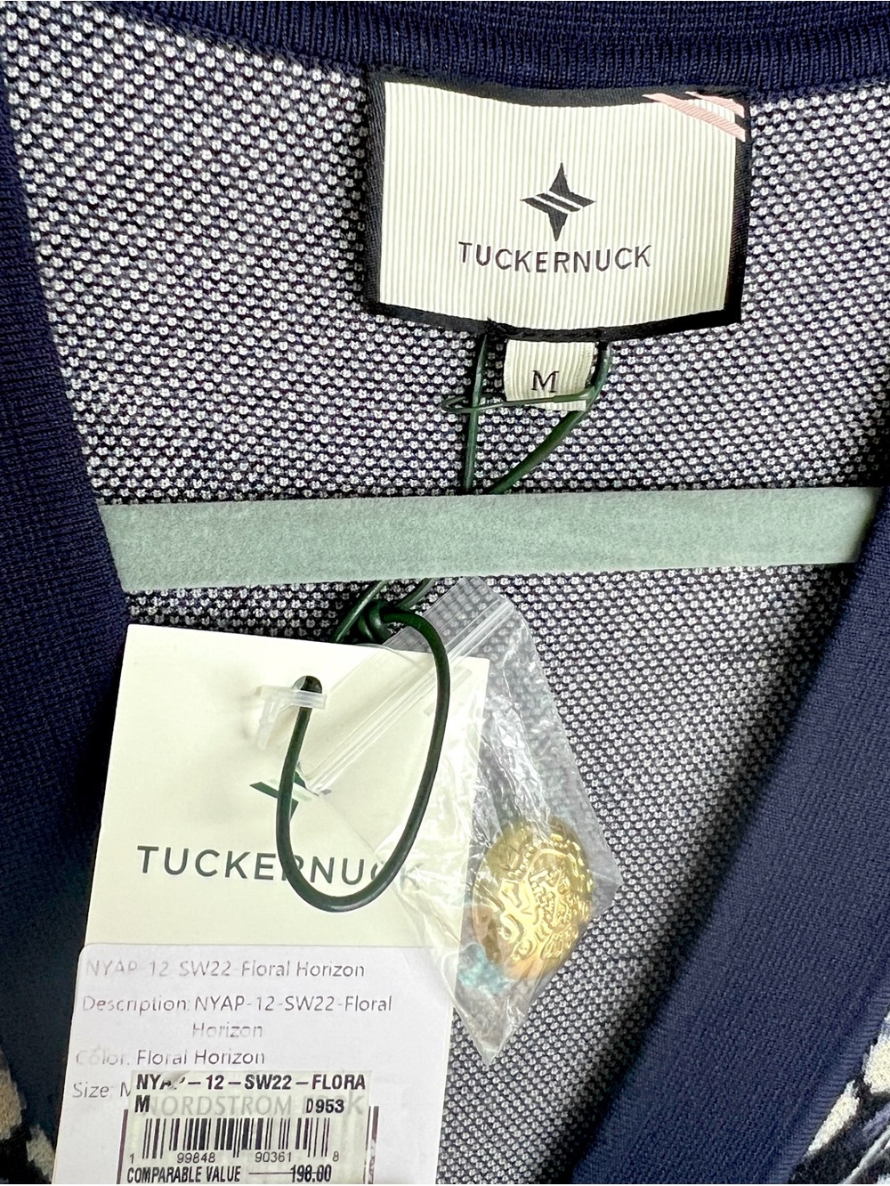 Tuckernuck Floral Horizon Knit Jacquard Cardigan floral navy cream size M - Picture 12 of 17